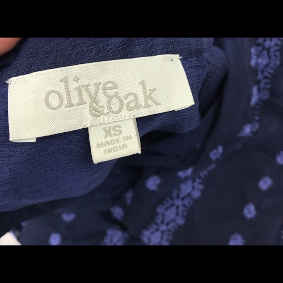 Olive & Oak‎ V Neck Popover Blouse Sheer 58 - Picture 4 of 4
